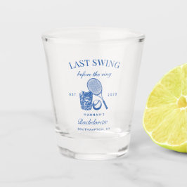 レトロモダン テニス バチェロレッテ ウィークエンド パーティー ショットグラス