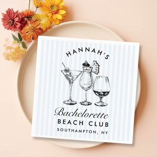 レトロモダン バチェロレッテ 黒の紙ナプキン スタンダードカクテルナプキン