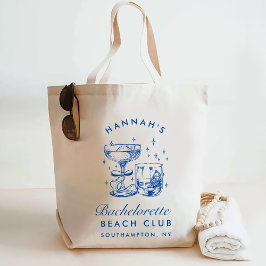 レトロモダン ピンク & ブルー 花嫁の最後の週末 トートバッグ