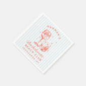 レトロモダン ブライズメイド ブルー ペーパーナプキン スタンダードカクテルナプキン (角)