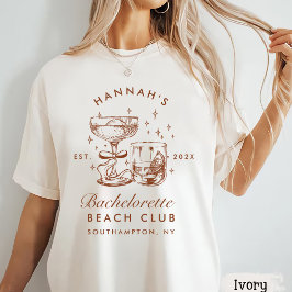 レトロモダン ブルー＆ブラウン ブライズメイド ウィークエンド Tシャツ