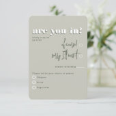 レトロモダン ボールド グリーン食事 出欠カード (スタンド正面)