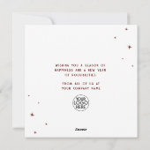 レトロモダンLet It Snow Christmas Business Logo シーズンカード (裏面)