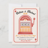 レトロモッズ ヒットザジャックポット スロットマシン パーティー 招待状 (正面)