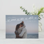 レトロモノクロ結婚式ウェブサイトQRコード 写真 セーブザデート (スタンド正面)