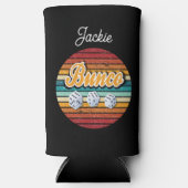 レトロモノグラムサイコロブンコ スリム缶クーラー (正面)