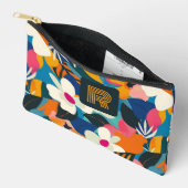 レトロモノグラム70sボホモダンフローラルパターン アクセサリーポーチ (見開き)