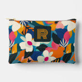 レトロモノグラム70sボホモダンフローラルパターン アクセサリーポーチ (正面)