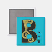 レトロモノグラム – B マグネット (正面/裏面)