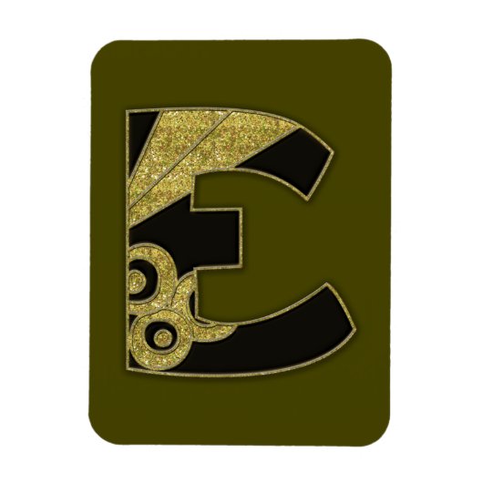 レトロモノグラム – E マグネット (縦)