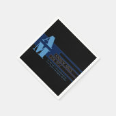 レトロモノグラモダンムおよび編集可能なシェイプとカラー スタンダードカクテルナプキン (角)