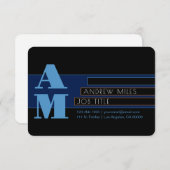 レトロモノグラモダンムおよび編集可能なシェイプとカラー ノートカード (正面/裏面)