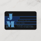 レトロモノグラモダンムおよび編集可能なシェイプとカラー 名刺 (正面)