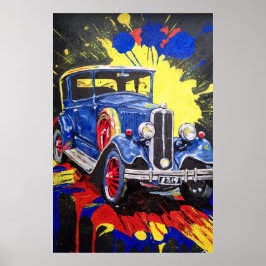 レトロモバイル，車，ヴィンテージ, ポスター