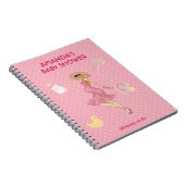 レトロモミーブロンド2ベビーシャワー ノートブック (右側)