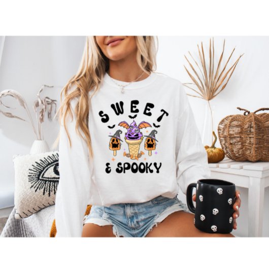 レトロモンスターアイスクリームハロウィンSweet&Spooky スウェットシャツ