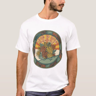 レトロモンステラ好きのためのスローガンTシャツ Tシャツ
