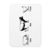 レトロモーインククラックピッグカウチキン マグネット (縦)