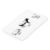 レトロモーインククラックピッグカウチキン マグネット (左側)