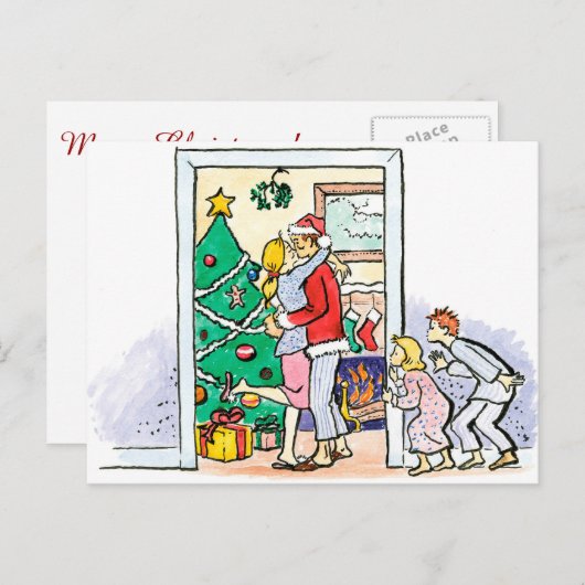 レトロモーミサキスをするタクロース シーズンポストカード