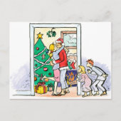 レトロモーミサキスをするタクロース シーズンポストカード (正面)