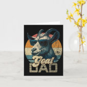 レトロヤギパパ最高のヤギダディーファーズおもしろいデイ カード (黄色い花)