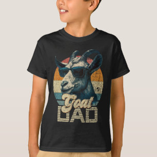レトロヤギパパ最高のヤギダディーファーズおもしろいデイ Tシャツ