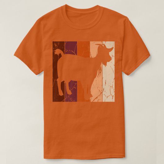 レトロヤギヴィンテージヤギ群農家 Tシャツ (デザイン正面)