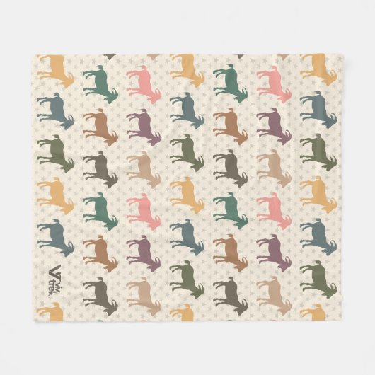 レトロヤギ毛布居性贈与用家畜 フリースブランケット (正面(横))