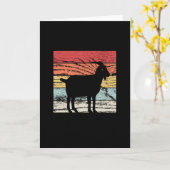 レトロヤギ カード (黄色い花)