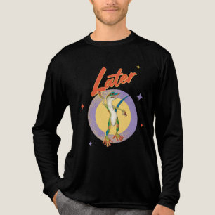 レトロヤモリの「あとでね」ゆるいユーモア トライブレンドTシャツ