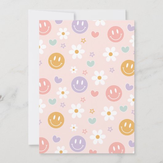 レトロヤングワイルドと3つの誕生日招待状 招待状 (裏面)