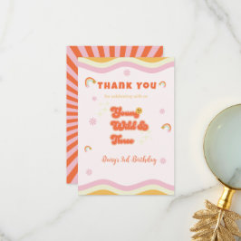 レトロヤングワイルドアンドスリー誕生日 サンキューカード