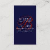 レトロユニオンジャックロンドンバスレッド電話ブース 名刺 (裏面)