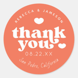 レトロユニオンペルシモン結婚オレンジ ラウンドシール