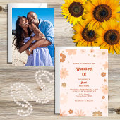 レトロユニークヴィンテージ70結婚s 招待状