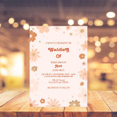 レトロユニークヴィンテージ70結婚s 招待状