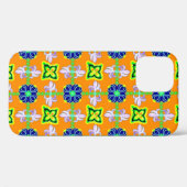 レトロユリと黄色のデイジー Case-Mate iPhoneケース (裏面 (横))