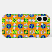 レトロユリと黄色のデイジー Case-Mate iPhoneケース (裏面 (横))