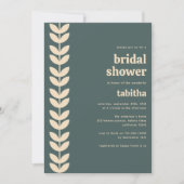 レトロユーカリブライダルシャワー 招待状 (正面)