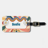 レトロユースキャンプパーソナライズされた ラゲッジタグ (正面横)