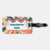 レトロユースキャンプパーソナライズされた ラゲッジタグ (裏面横)