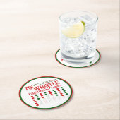 レトロユーモアのあるティンホイッスルクリスマスクラシック ラウンドペーパーコースター (インサイチュ)