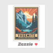 レトロヨセミテナショナルパークカリフォルニア シール (シート)