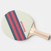 レトロヨットクストライプのラブ名 卓球ラケット (横)