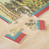 レトロヨークシャー鉄道観光客ガイドカバーアート ジグソーパズル (側面)