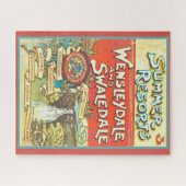 レトロヨークシャー鉄道観光客ガイドカバーアート ジグソーパズル (横)