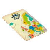 レトロヨーロッパの地図。 マグネット (右側)