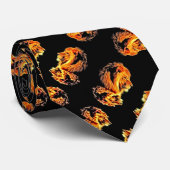 レトロライオンオンブラックアルマーニサタン ネクタイ (ロール)