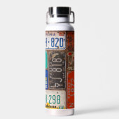 レトロライセンスプレート収集 ウォーターボトル (背面)